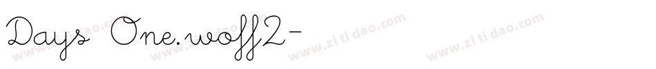 Days One.woff2字体转换